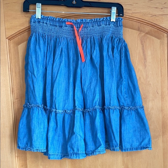 Mini Boden Other - Mini Boden Tiered Denim Skirt with Contrast Drawstring Girls 11/12y As Is